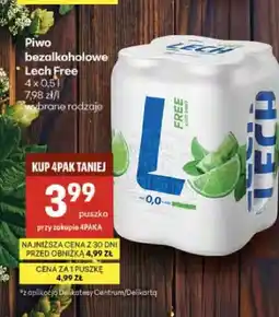 Delikatesy Centrum Piwo bezalkoholowe Lech Free Lime Mint 4-pak oferta