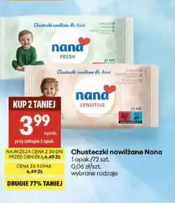 Delikatesy Centrum Chusteczki nawilżane dla dzieci Nana Fresh oferta