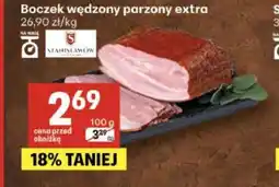 Delikatesy Centrum Boczek wędzony parzony extra STANISŁAWÓW oferta