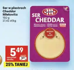Delikatesy Centrum Ser w plastrach Cheddar Mlekovita oferta
