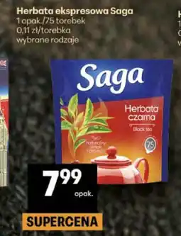 Delikatesy Centrum Herbata ekspresowa Saga 1 opak./75 torebek wybrane rodzaje oferta