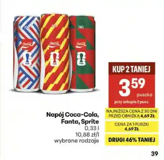 Delikatesy Centrum Napój Coca-Cola, Fanta, Sprite oferta