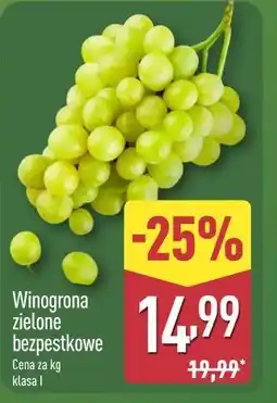 ALDI Winogrona zielone bezpestkowe oferta