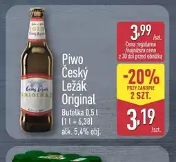 ALDI Piwo Český Ležák Original Butelka oferta