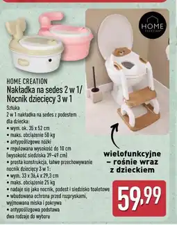 ALDI HOME CREATION Nakładka na sedes 2 w 1/Nocnik dziecięcy 3 w 1 oferta