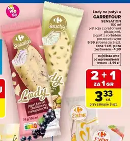 Carrefour Market Lody na patyku CARREFOUR SENSATION oferta