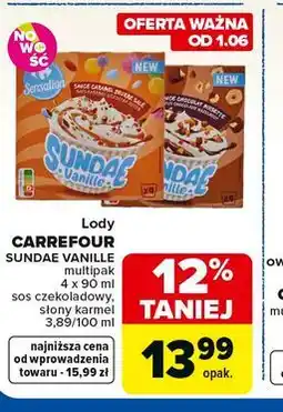 Carrefour Market Lody CARREFOUR SUNDAE VANILLE multipak oferta