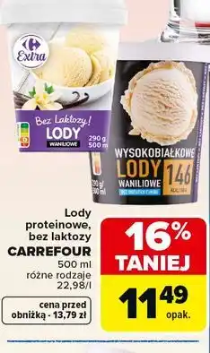 Carrefour Market Lody proteinowe, bez laktozy CARREFOUR oferta