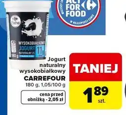 Carrefour Market Jogurt naturalny wysokobiałkowy CARREFOUR oferta