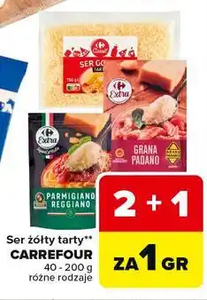 Carrefour Market Ser żółty tarty CARREFOUR 40 - 200 g różne rodzaje oferta