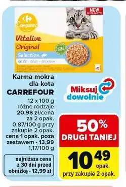 Carrefour Market Karma mokra dla kota CARREFOUR różne rodzaje oferta