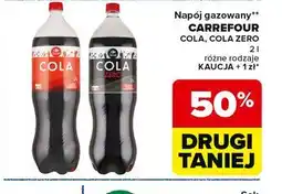 Carrefour Market Napój gazowany CARREFOUR COLA, COLA ZERO oferta