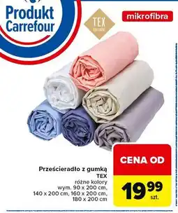 Carrefour Market Prześcieradło z gumką TEX mikrofibra oferta