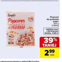 Carrefour Market Popcorn do prażenia SIMPL oferta