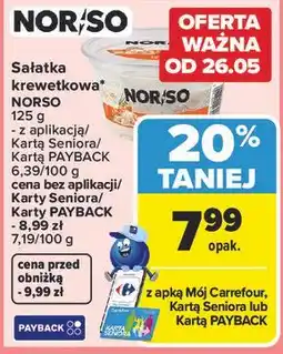 Carrefour Market Sałatka krewetkowa NORSO oferta