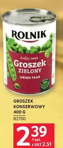 Selgros Rolnik Groszek Zielony Konserwowy oferta