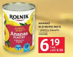Selgros Rolnik Ananas w syropie oferta