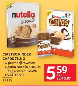 Selgros Ciastko Kinder cards oferta