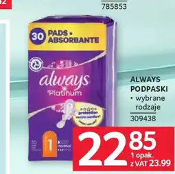 Selgros Always Platinum Podpaski oferta