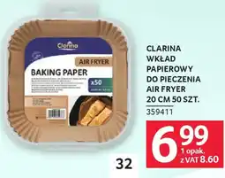 Selgros Clarina Wkład papierowy do pieczenia Air Fryer oferta