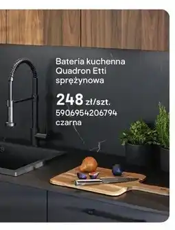 Castorama Bateria kuchenna Quadron Etti sprężynowa czarna oferta