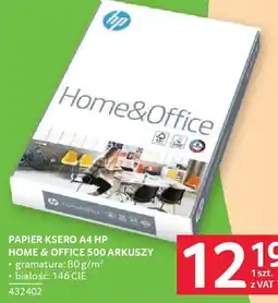 Selgros HP papier ksero A4 home & office oferta