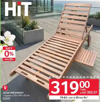 Leżak drewniany