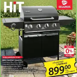 Selgros Mytton grill gazowy dakota oferta