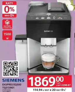 Selgros Siemens ekspres EQ500 TQ513R01 oferta
