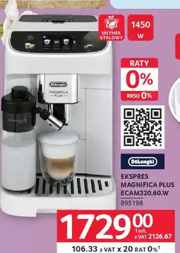 Selgros DeLonghi ekspres magnifica plus ECAM320.60.W oferta