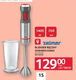 Selgros Zelmer Blender ręczny ZHB4650 vario oferta
