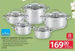 Selgros Amefa Komplet garnków 10 części Mistral oferta