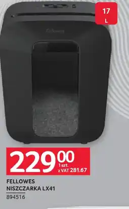Selgros Fellowes Niszczarka LX41 oferta