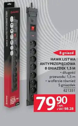 Selgros Hawk listwa antyprzepięciowa 8 gniazdek oferta