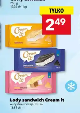Lewiatan Lody sandwich Cream it oferta