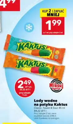 Lewiatan Lody wodne na patyku Kaktus oferta