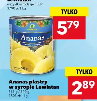 Ananas plastry w syropie Lewiatan