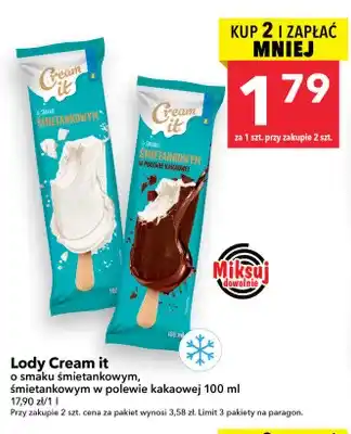 Lody Cream it o smaku śmietankowym