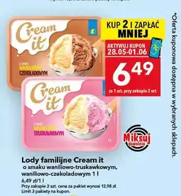 Lewiatan Lody familijne Cream it o smaku waniliowo-czekoladowym oferta