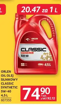 Selgros Orlen oil olej silnikowy classic synthetic 5W-40 oferta