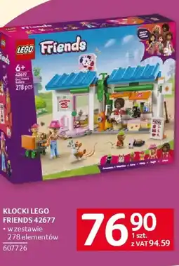 Selgros Klocki lego friends 42677 Dog Treats Bakery oferta