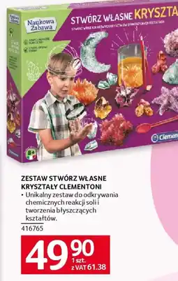 Selgros Clementoni zestaw stwórz własne kryształy oferta