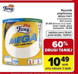Carrefour Ręcznik papierowy MEGA FOXY 2-warstwowy 300 listków oferta