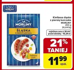Carrefour Kiełbasa śląska z piersią kurczaka Morliny oferta