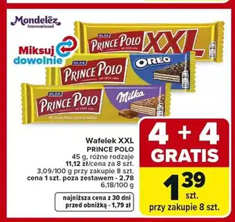 Carrefour Wafelek XXL PRINCE POLO oferta