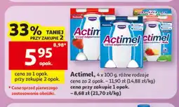 Auchan Actimel truskawka 4-pak oferta