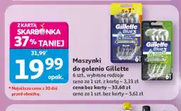 Auchan Maszynki do golenia Gillette Blue3 Sensitive 6-pak oferta
