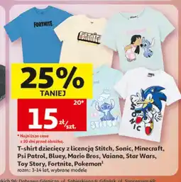 Auchan T-shirt dziecięcy z licencją Stitch oferta
