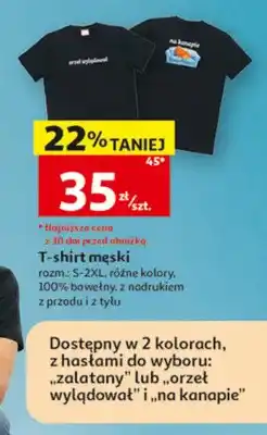 Auchan T-shirt męski zalatany oferta