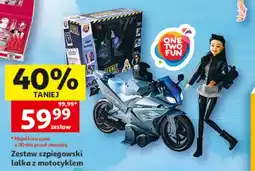 Auchan Zestaw szpiegowski lalka z motocyklem ONE TWO FUN oferta
